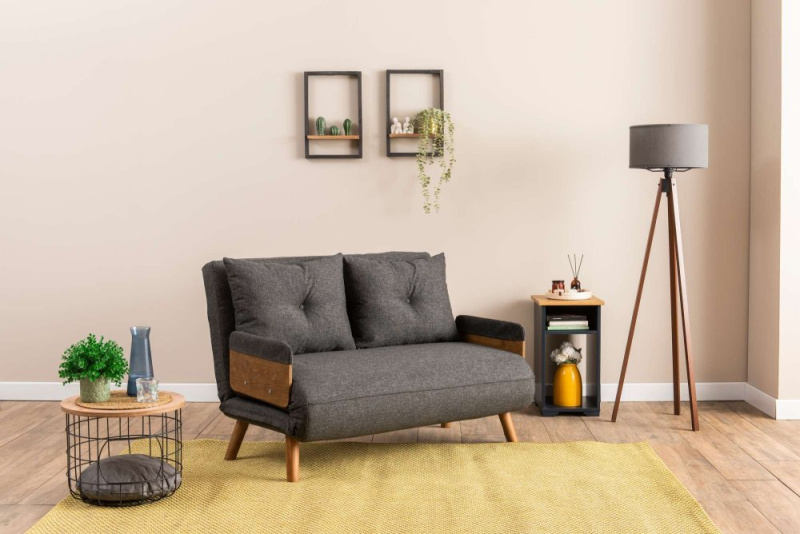 Dvoumístná rozkládací pohovka Cosmo 2-Seater - Dark Grey