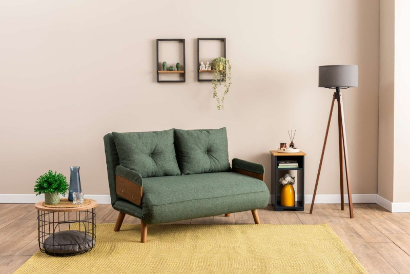 Dvoumístná rozkládací pohovka Cosmo 2-Seater - Green