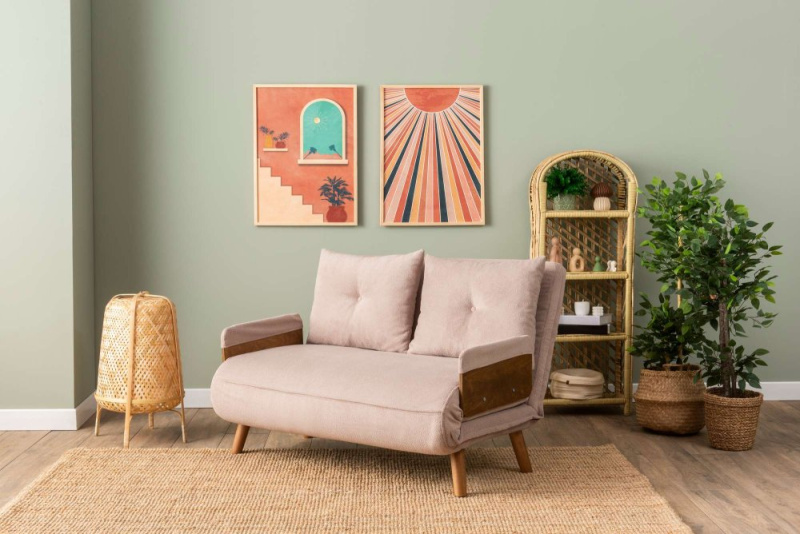 Dvoumístná rozkládací pohovka Cosmo 2-Seater - Bohemian Mink