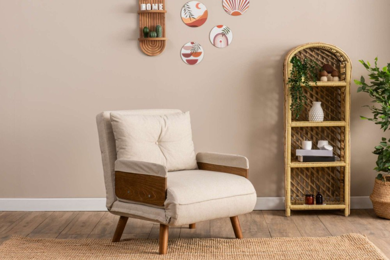 Rozkládací křeslo Cosmo Single - Cream