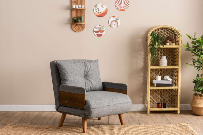 Rozkládací křeslo Cosmo Single - Light Grey