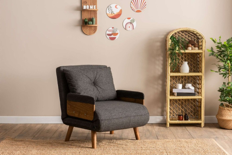 Rozkládací křeslo Cosmo Single - Dark Grey