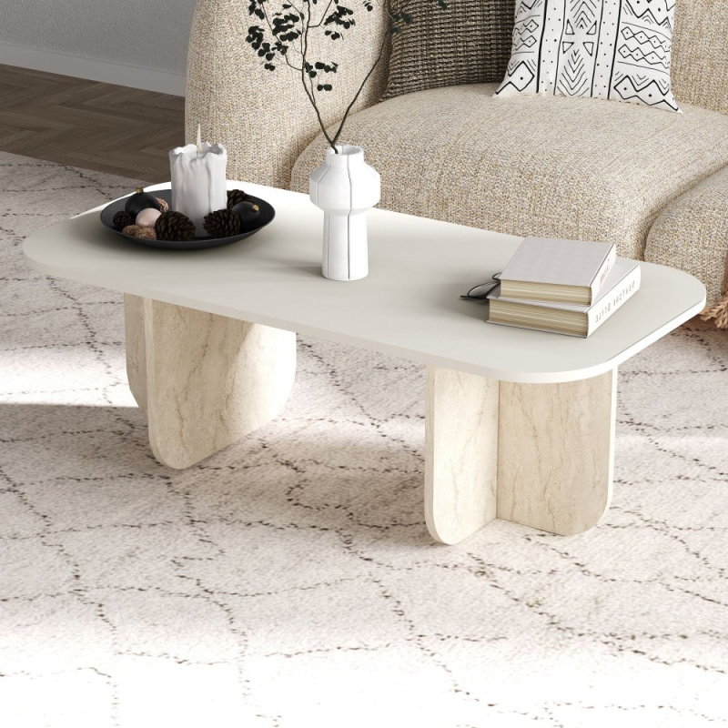 Konferenční stolek Becaj - Sandstone, Travertine
