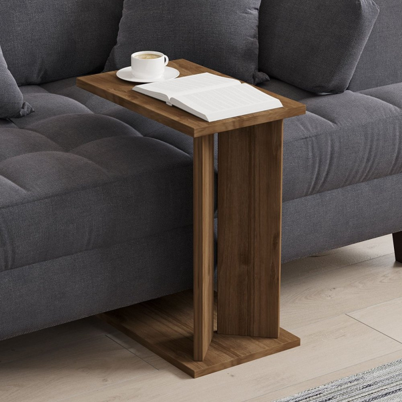 Odkládací stolek / Příruční stolek Lun - Walnut