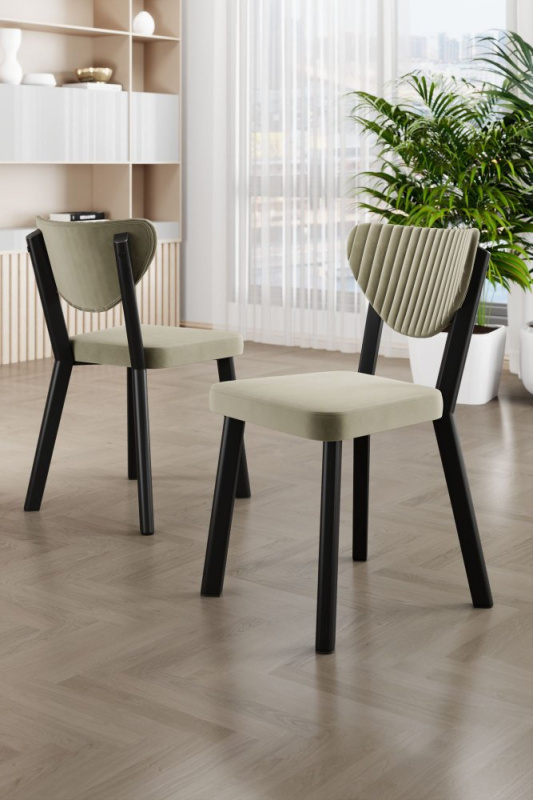 Sada židlí (4 kusy) Arfe - Cream, Black