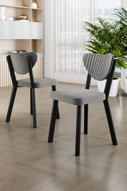 Sada židlí (4 kusy) Arfe - Grey, Black