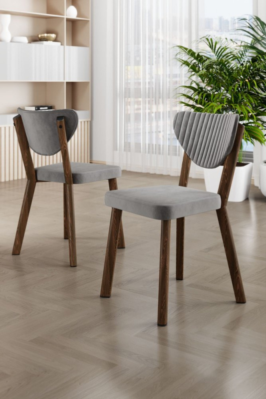 Sada židlí (4 kusy) Arfe - Grey, Brown