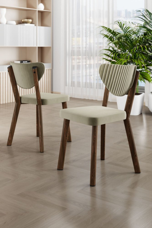 Sada židlí (6 kusů) Arfe - Cream, Brown