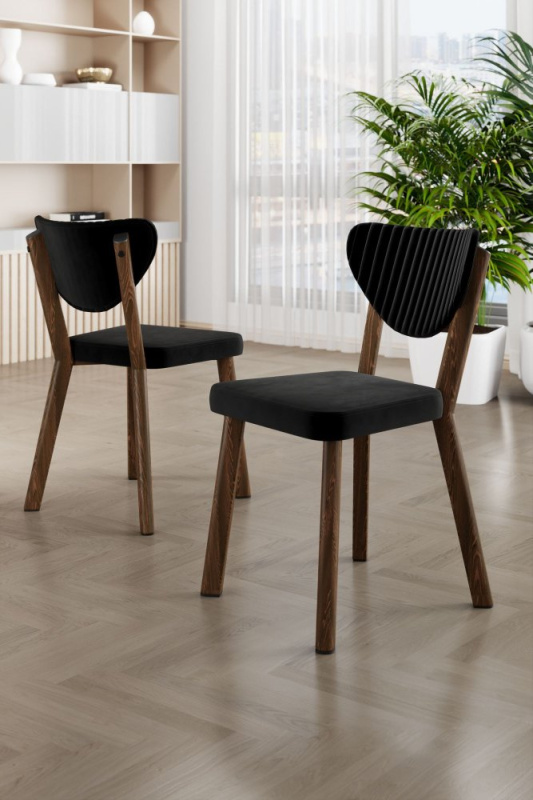 Sada židlí (6 kusů) Arfe - Black, Brown