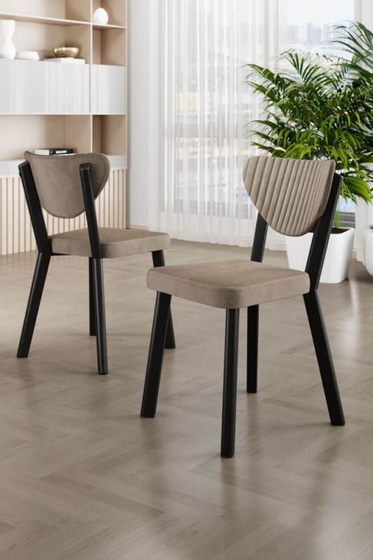 Sada židlí (6 kusů) Arfe - Cappuccino, Black