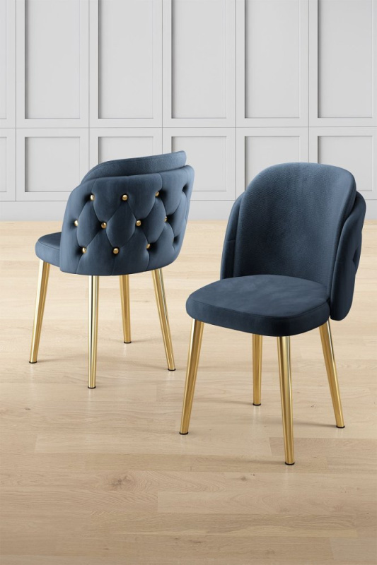 Sada židlí (6 kusů) Axle - Anthracite, Gold