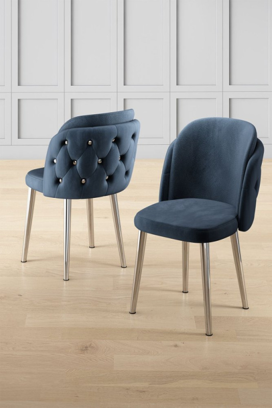 Sada židlí (6 kusů) Axle - Anthracite, Chrome