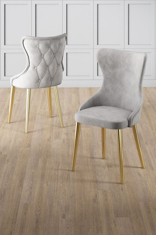 Sada židlí (4 kusy) Alpa - Grey, Gold