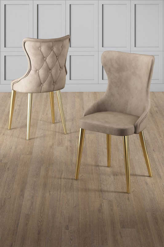 Sada židlí (4 kusy) Alpa - Cappuccino, Gold