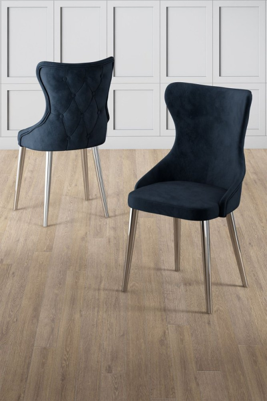 Sada židlí (4 kusy) Alpa - Anthracite, Chrome