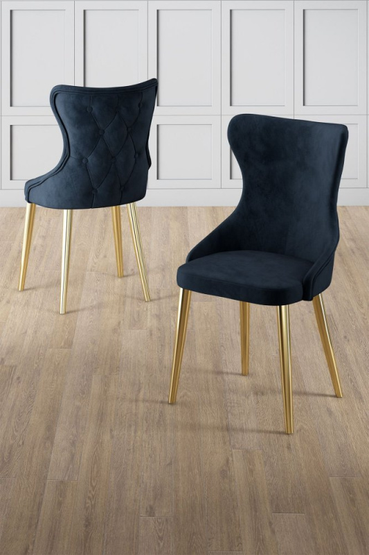 Sada židlí (6 kusů) Alpa - Anthracite, Gold