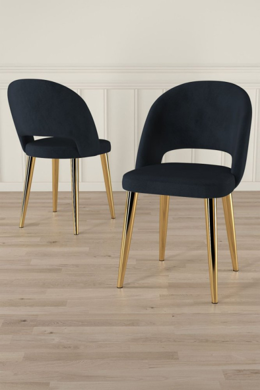 Sada židlí (4 kusy) Pane - Anthracite, Gold