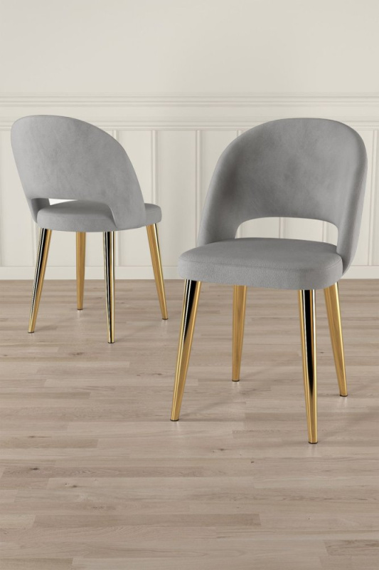 Sada židlí (4 kusy) Pane - Grey, Gold