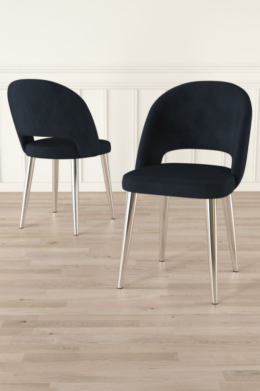 Sada židlí (4 kusy) Pane - Anthracite, Chrome