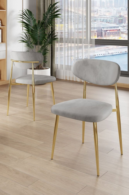 Sada židlí (4 kusy) Vina - Grey, Gold