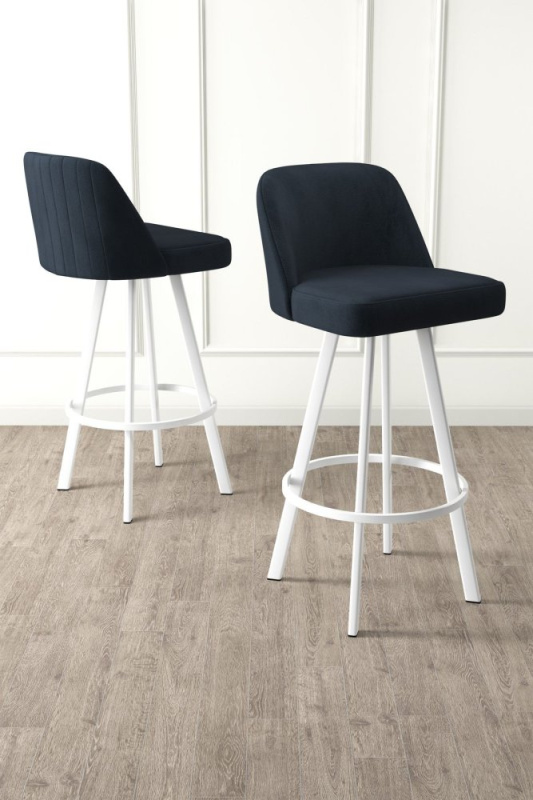 Bar Stool Set (4 Pieces) Atex - Anthracite, White
