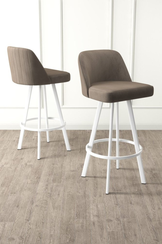 Bar Stool Set (4 Pieces) Atex - Cappuccino, White
