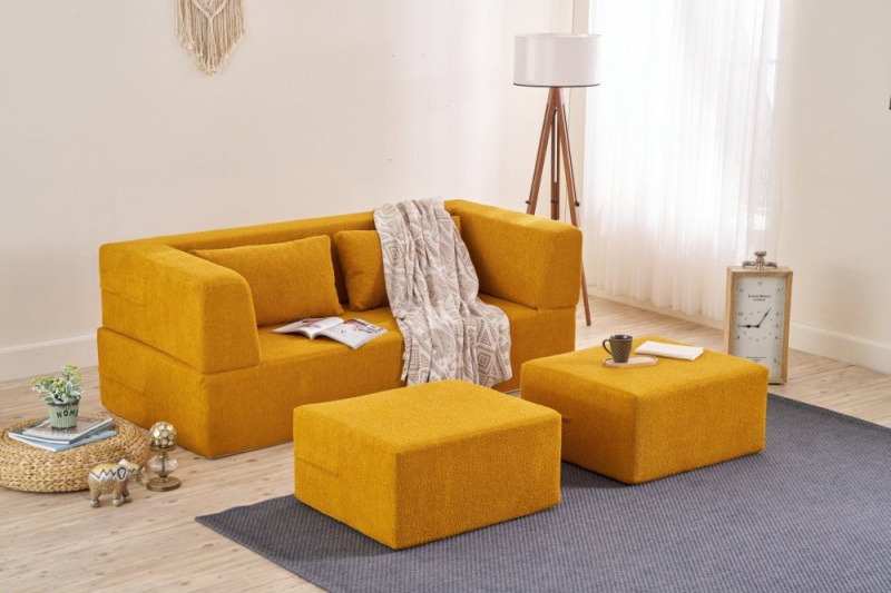 Dvoumístná rozkládací pohovka Pirgos - Orange