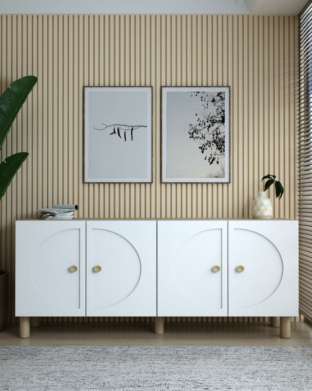 Konzolový stolek Ege - Sapphire Oak, White