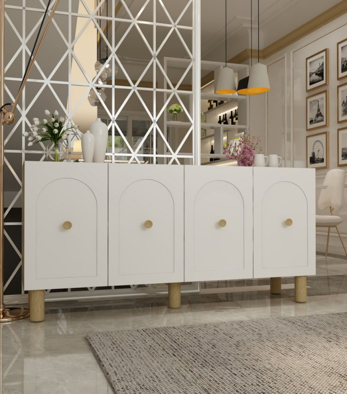 Konzolový stolek Elle - Sapphire Oak, White