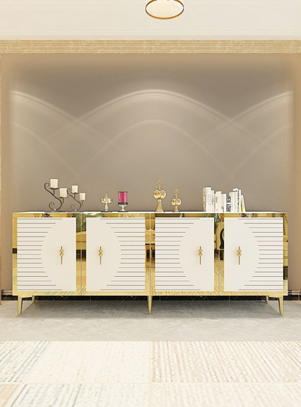 Konzolový stolek Tuna 180 - White, Gold