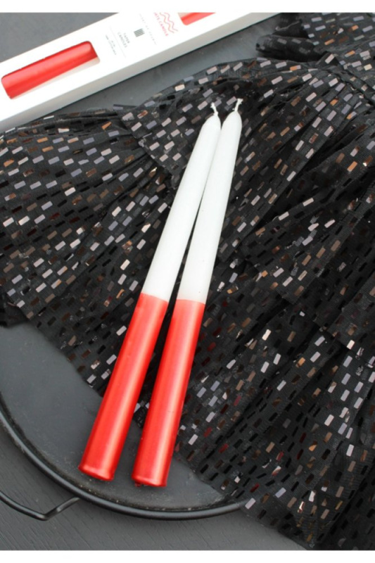 Sada svíček (2 kusy) Cizgili Sedefli 2 - Red