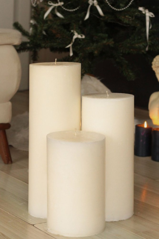 Sada svíček (3 kusy) Dev Sutun - Cream