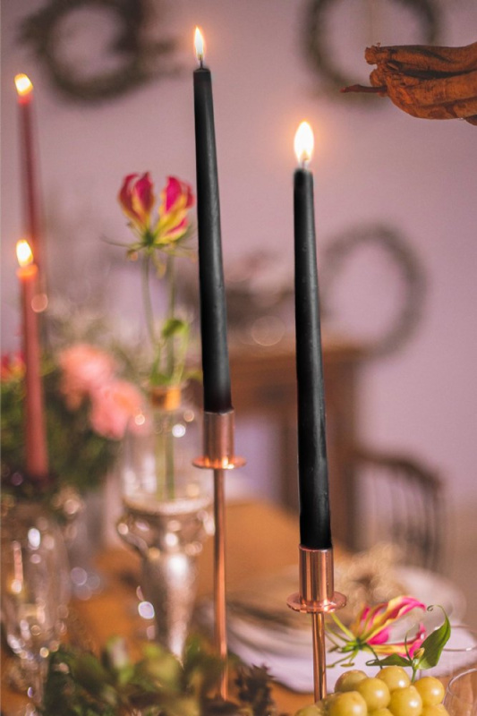 Sada svíček (2 kusy) Pastel 2 - Black