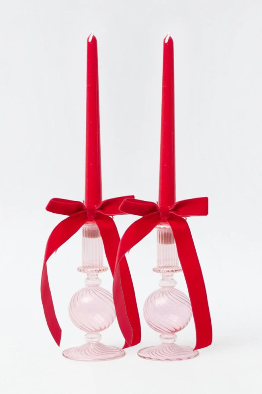 Candle Set (4 Pieces) Pastel 4 - Red