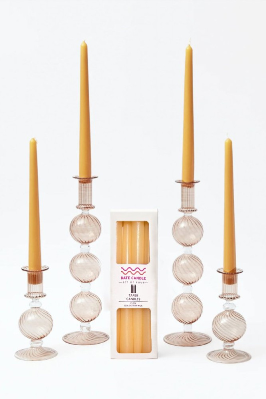 Candle Set (4 Pieces) Pastel 4 - Orange
