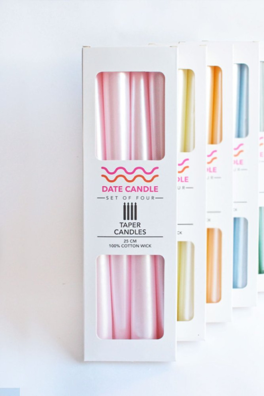 Candle Set (4 Pieces) Neon 4 - Pink