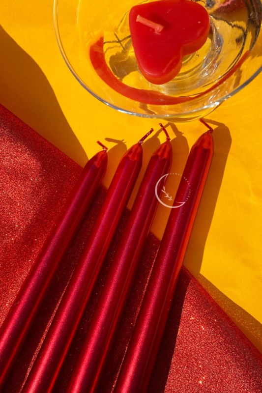 Candle Set (4 Pieces) Premium 4 - Red