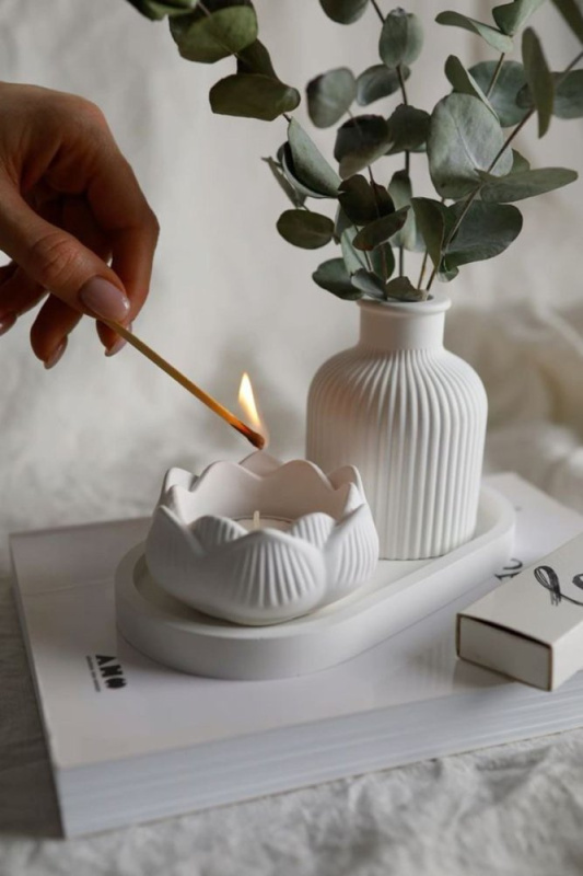 Sada svíček (3 kusy) Gold Paint Tealight