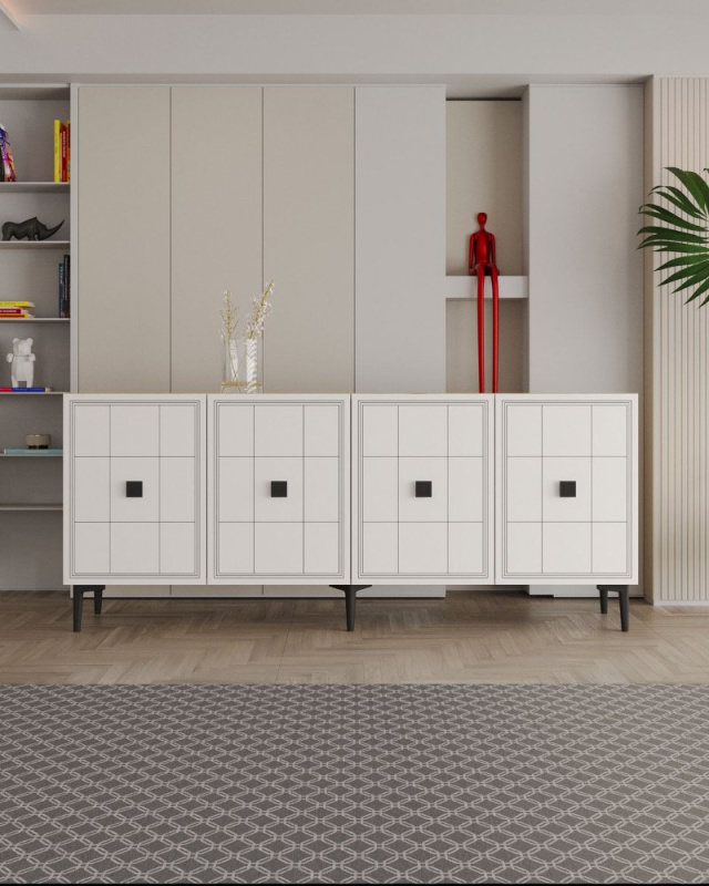 Konzolový stolek Yuka 150 - Sapphire Oak, White