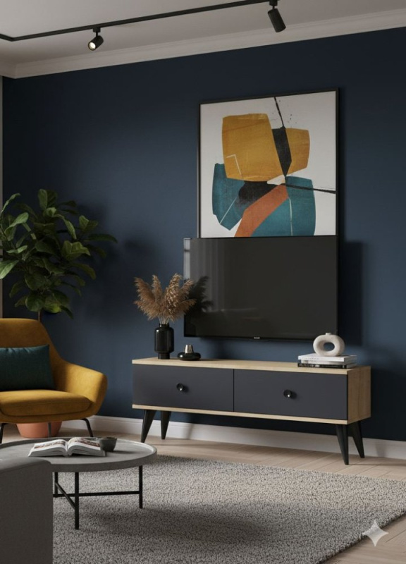 TV stolek Mona 120 - Sapphire Oak, Anthracite