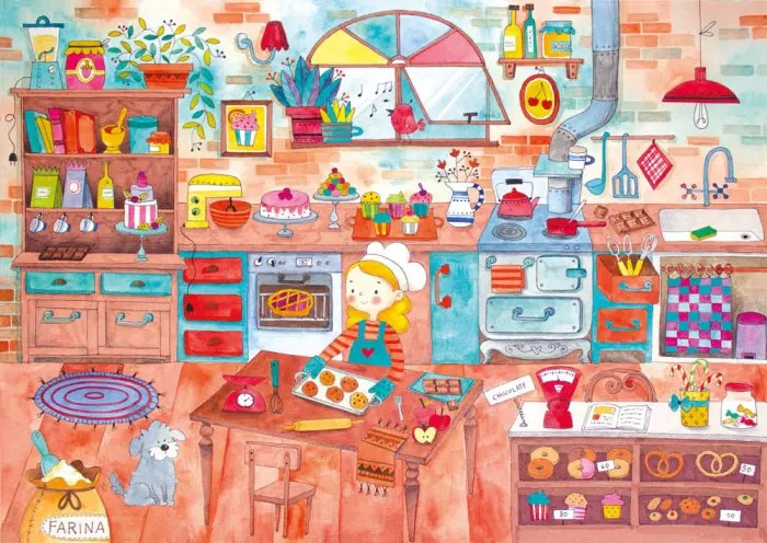 Puzzle barevná pekárna 1000 dílků MAGNOLIA