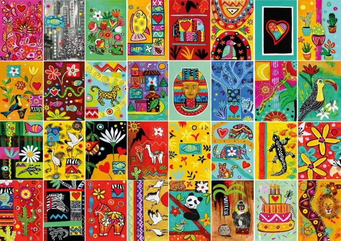 Puzzle popartová mozaika 1000 dílků MAGNOLIA