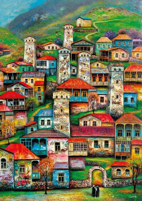 Puzzle krásná vesnice 1000 dílků MAGNOLIA