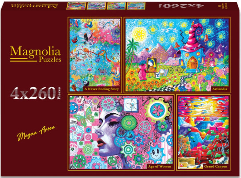 Magnolia puzzle nekonečný příběh – umělecký svět, síla žen a Grand Canyon (4x260 dílků)