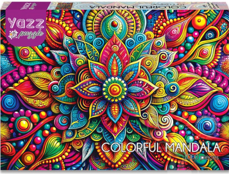 YAZZ puzzle barevná mandala 1000 dílků