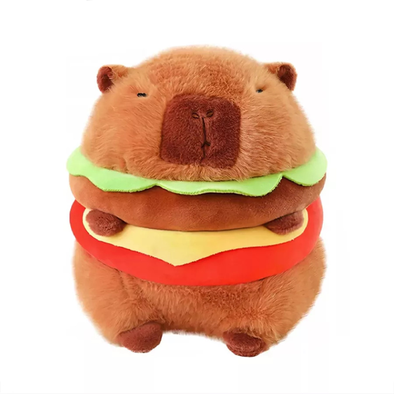 Plyšová kapybara hamburger 20 cm