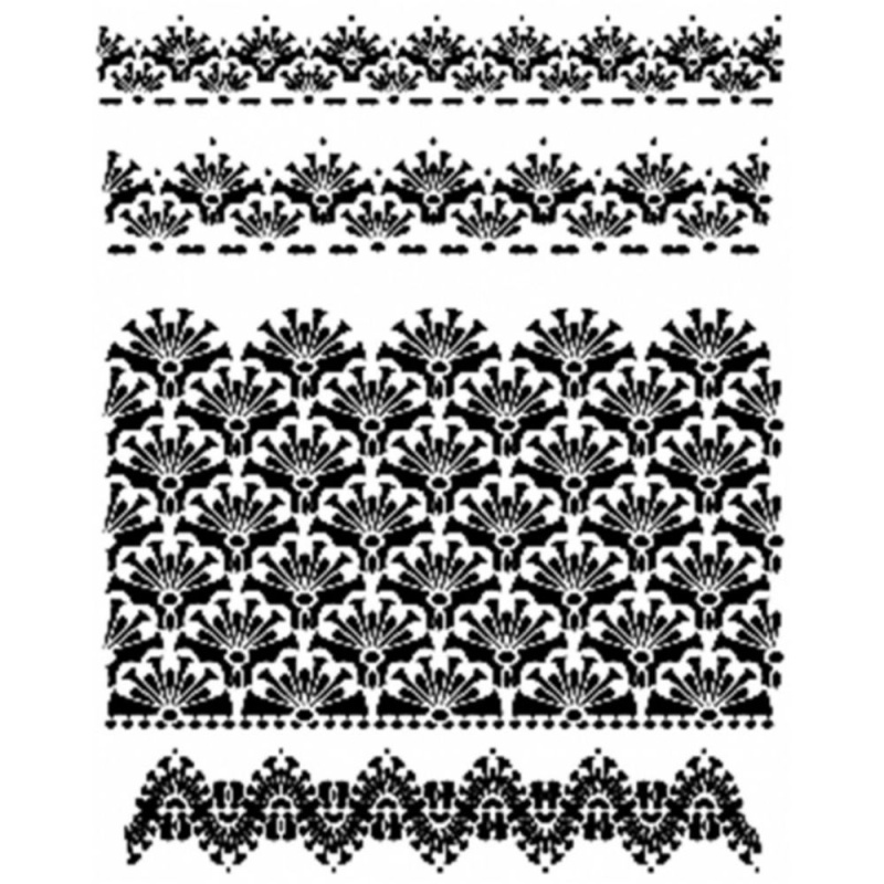 Šablona Cadence, 25x35 cm - krajkové bordury Aladine
