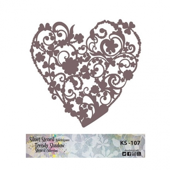 Cadence Šablona Cadence, stínová - Květinové srdce