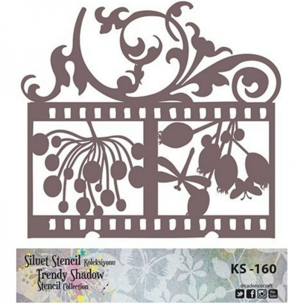 Šablona Cadence stínová - květiny ve filmu Aladine