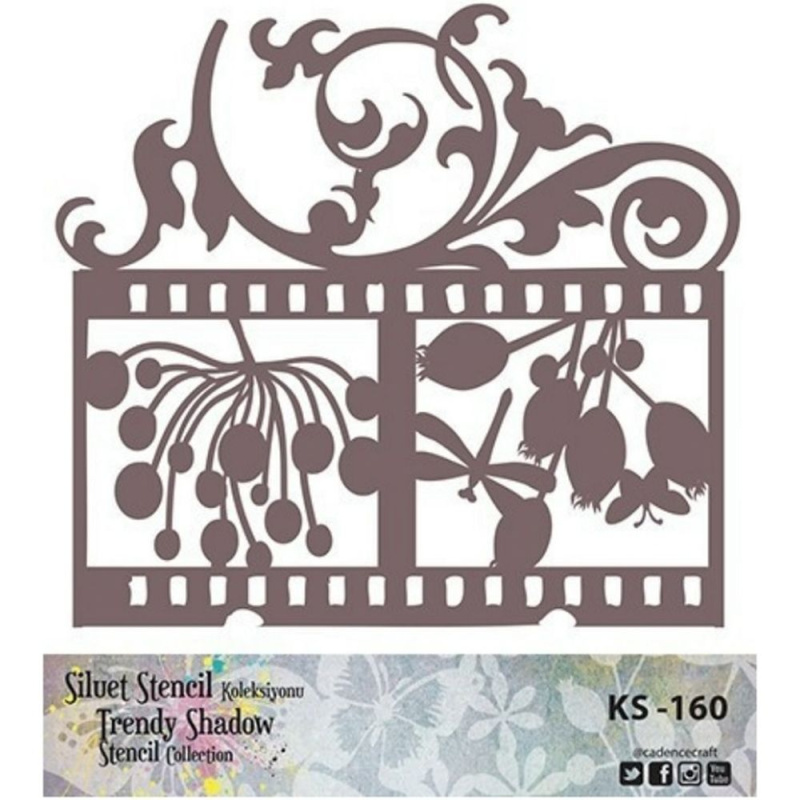Šablona Cadence stínová - květiny ve filmu Aladine
